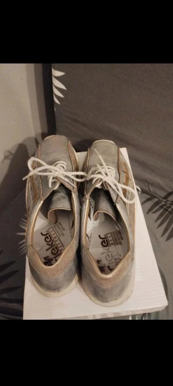 Rieker P41 silver/gold women's shoes – photo 3